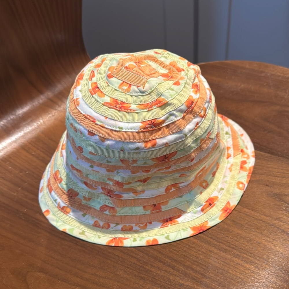 Vintage Gymboree Floral print sun hat 6-18 mo